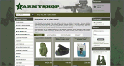 Desktop Screenshot of 1armyshop.cz