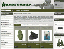 Tablet Screenshot of 1armyshop.cz